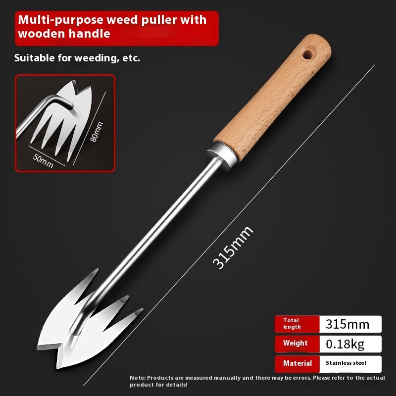 Multi-functional Stainless Steel Weed Cleaner Tool Gardening Loose Soil