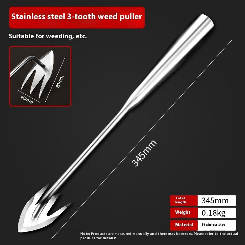 Multi-functional Stainless Steel Weed Cleaner Tool Gardening Loose Soil